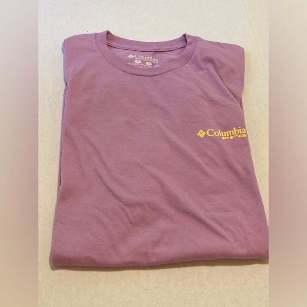 NEW Columbia Men’s PFG Performance Fishing Gear T-Shirt Purple Yacht Ship Sz M - Picture 8 of 10